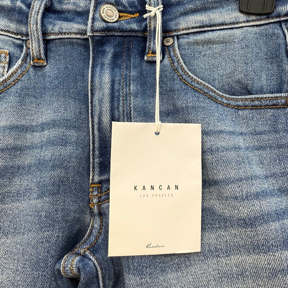 KanCan Jeans Women's 1/24 Mid Rise Ancle Skinny Frayed Hem Mid Rise Fit - NWT - Picture 4 of 16